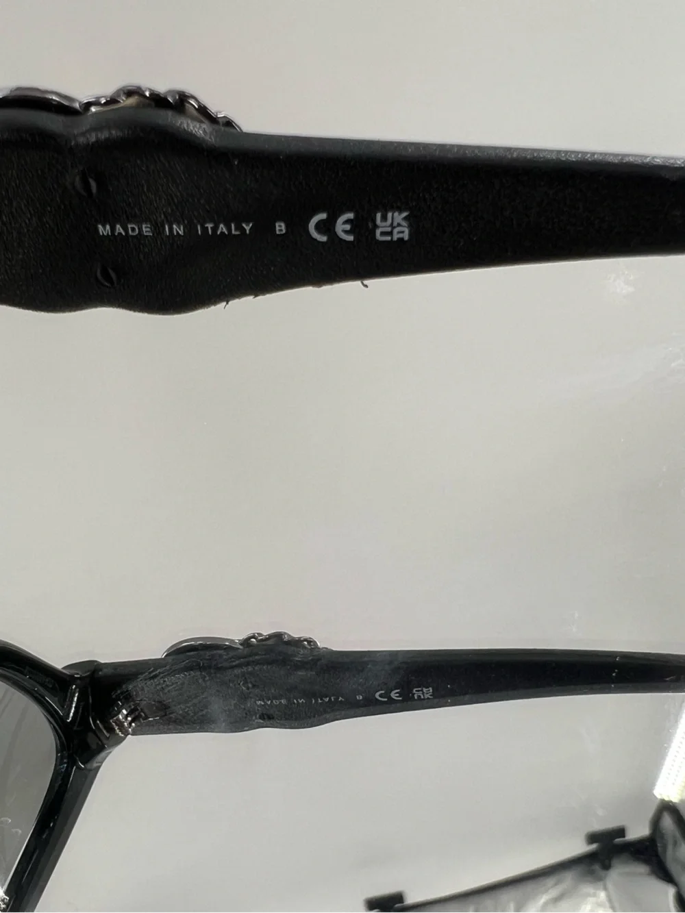 Women’s black AUTHENTIC Chanel 5456-Q-B Black Cat-Eye Sunglasses